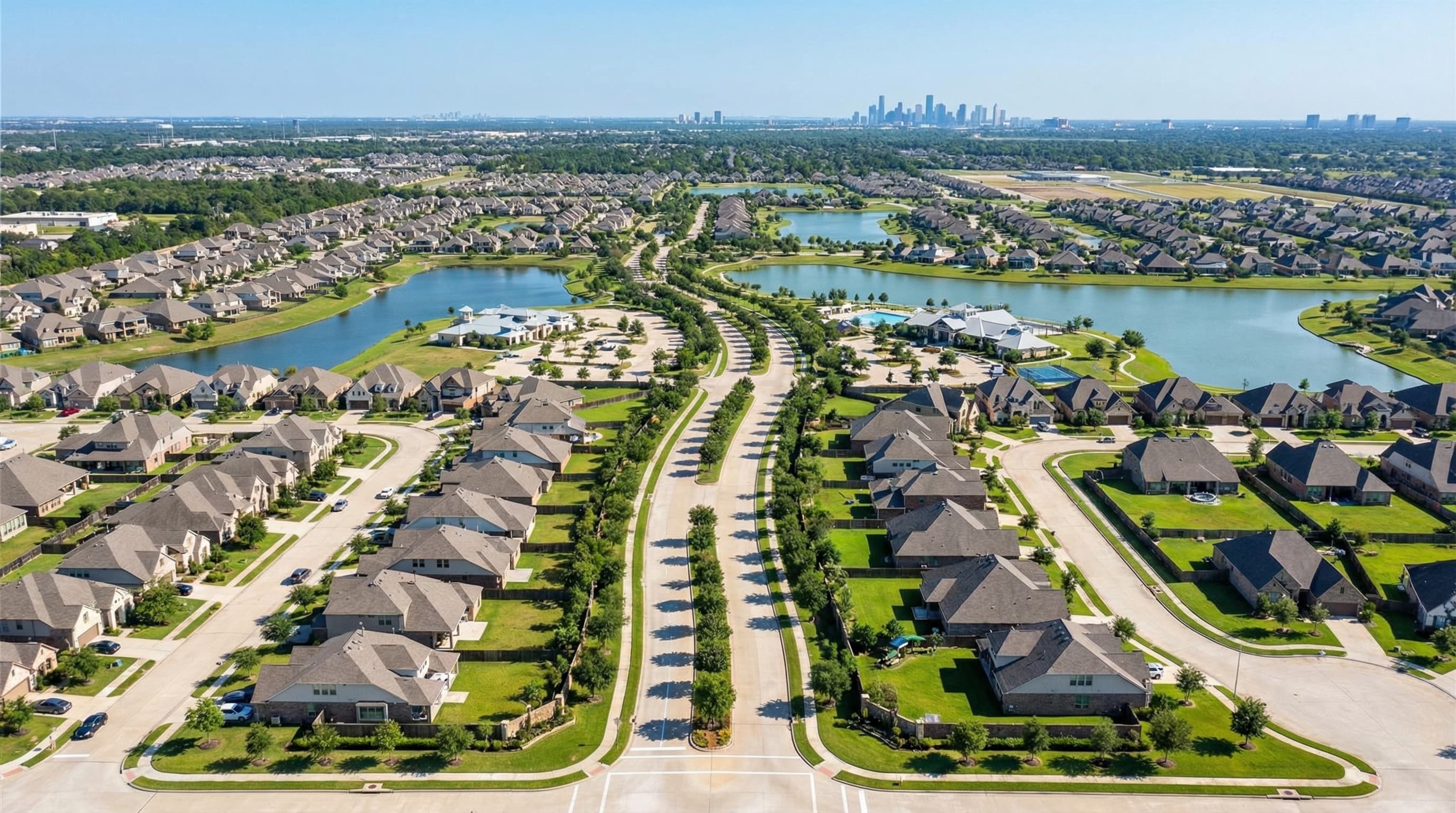 Cypress Texas Bridgeland and Towne Lake master-planned communities with Cypress-Fairbanks ISD schools