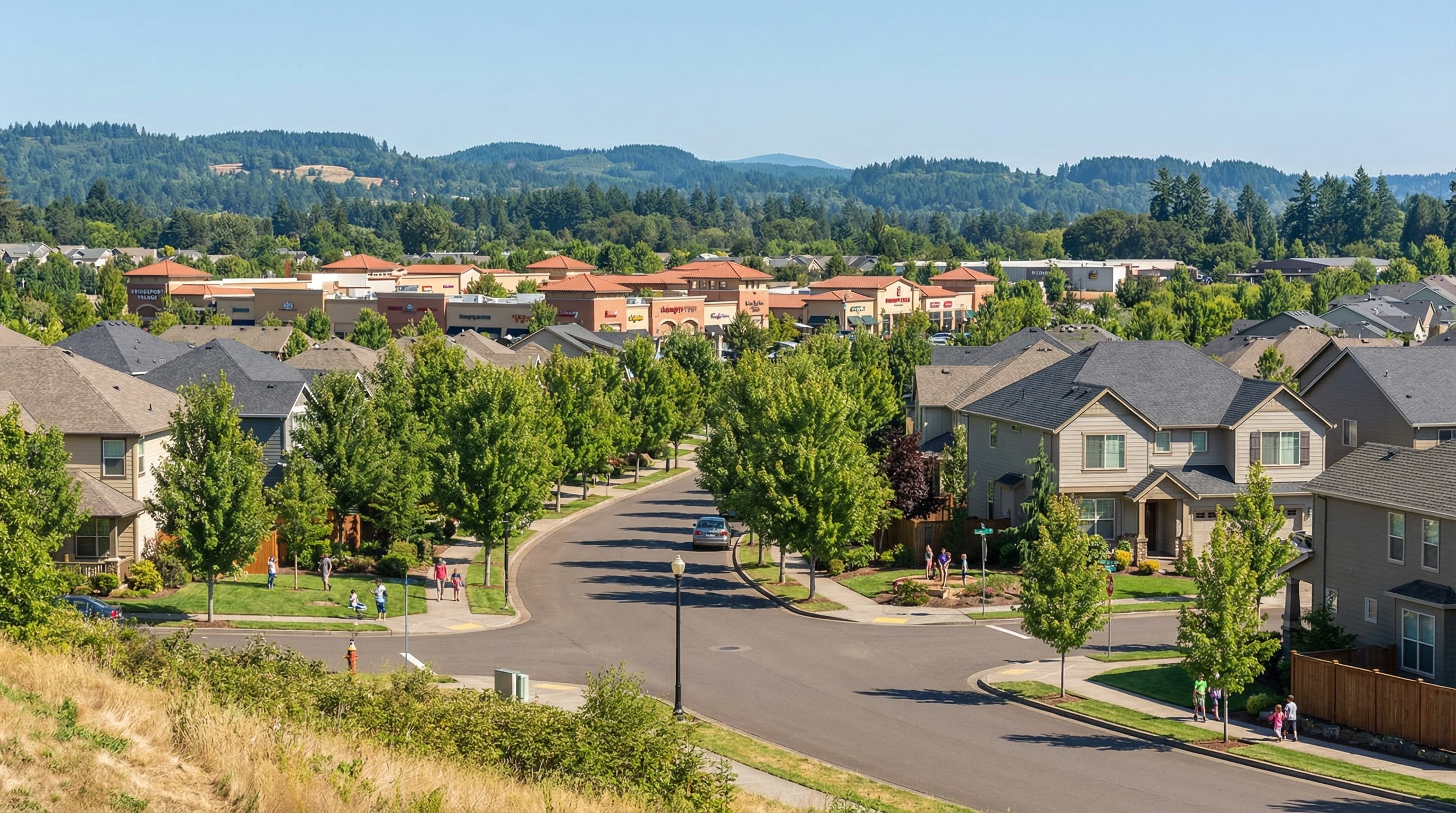 Tualatin Oregon homes near Tualatin Commons with Tualatin River wetlands and shopping district